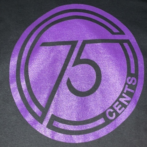 Port and Company Graphic T Shirt 100% Cotton Black and Purple Mens 2XL - Picture 4 of 9